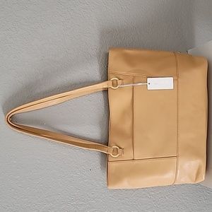 Hammitt Andersen Large Tote Handbag  Barley Tan Refined Pebbled Leather $435
